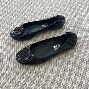 Tory Burch Minnie Black Ballet Flats size 8